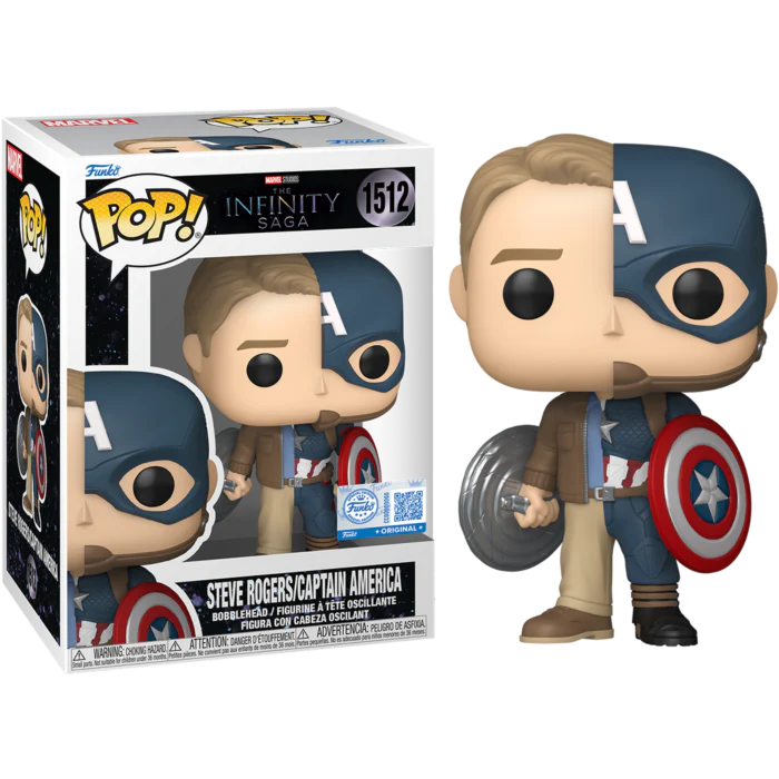 Pop! Marvel: IS Split - Captain America / Steve (Exc)