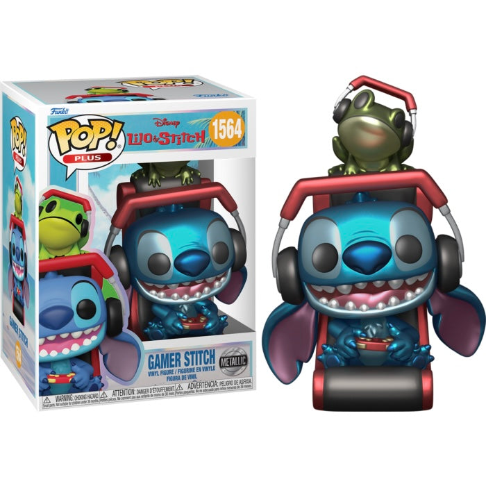 Lilo & Stitch - Gamer Stitch Metallic Pop! Vinyl Figure (pre-order)