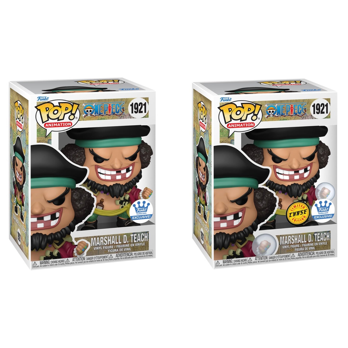 POP! MARSHALL D. TEACH CHASE BUNDLE WITH POP HARD PROTECTORS