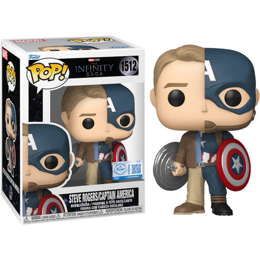 Pop! Marvel: IS Split - Captain America / Steve (Exc)