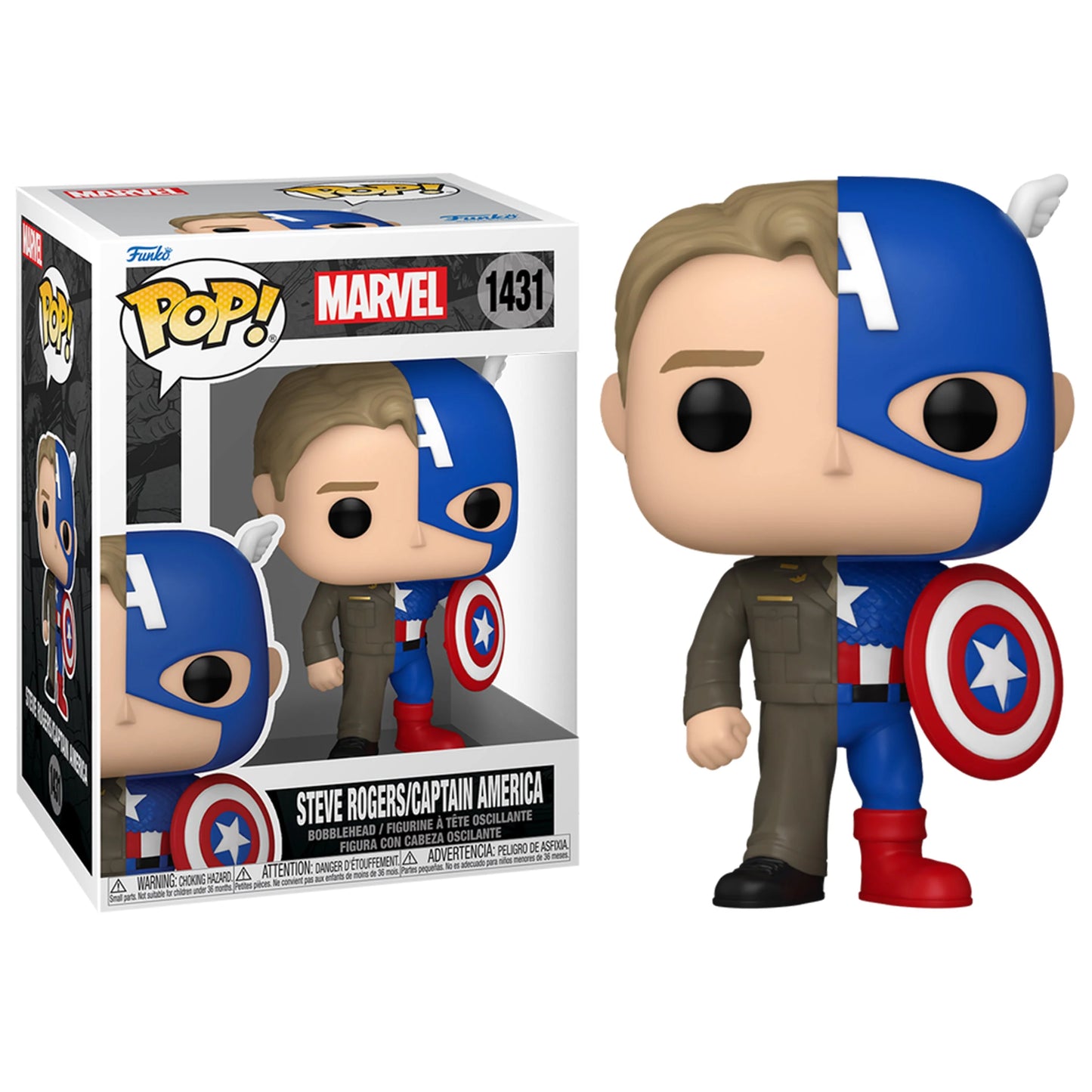 Pop! Marvel: Split - Captain A/Steve