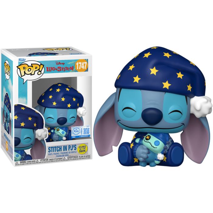 Lilo & Stitch - Stitch in PJ's Glow-in-the-Dark Pop! Vinyl Figure (pre-order)