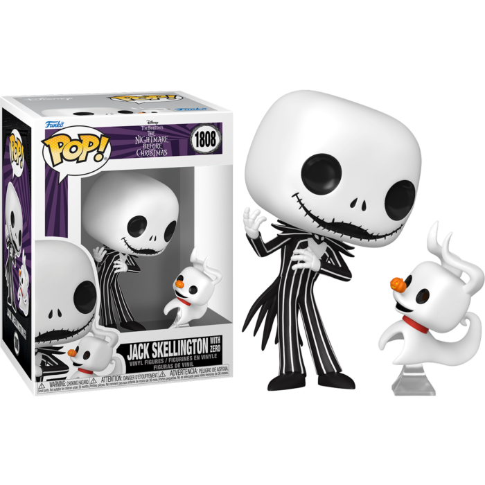 The Nightmare Before Christmas - Jack Skellington with Zero Pop! Vinyl Figure (PRE-ORDER)