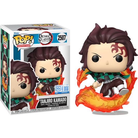 Demon Slayer - Tanjiro Kamado with Flaming Sword Pop! Vinyl Figure