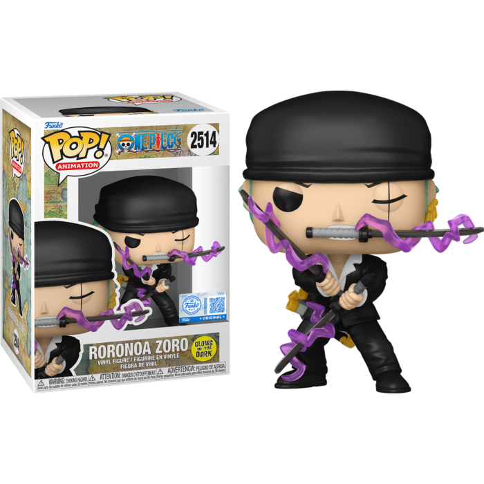 One Piece - Roronoa Zoro (Dressrosa Arc) Glow-in-the-Dark Pop! Vinyl Figure (PRE-ORDER)